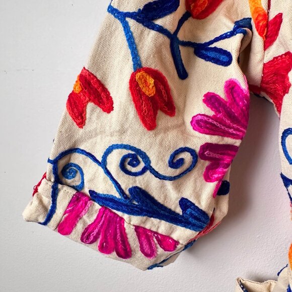 Cotton Kimono Embroidered jacket, Bath robes, wrap dress - Picture 2 of 4